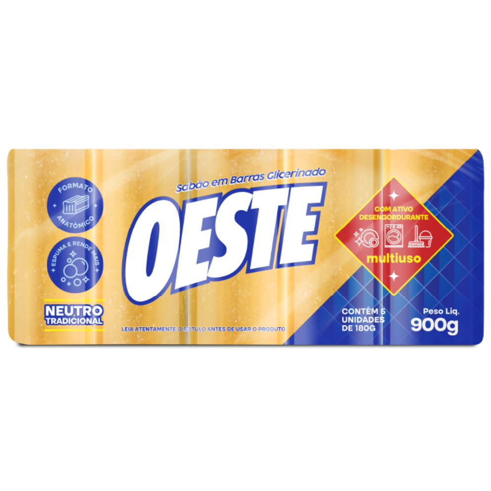 SABAO EM BARRA OESTE NEUTRO C/5UN 900G¬