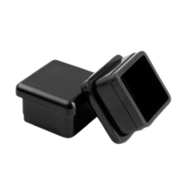 Ponteira Interna Quadrada PVC 50x50mm Preta