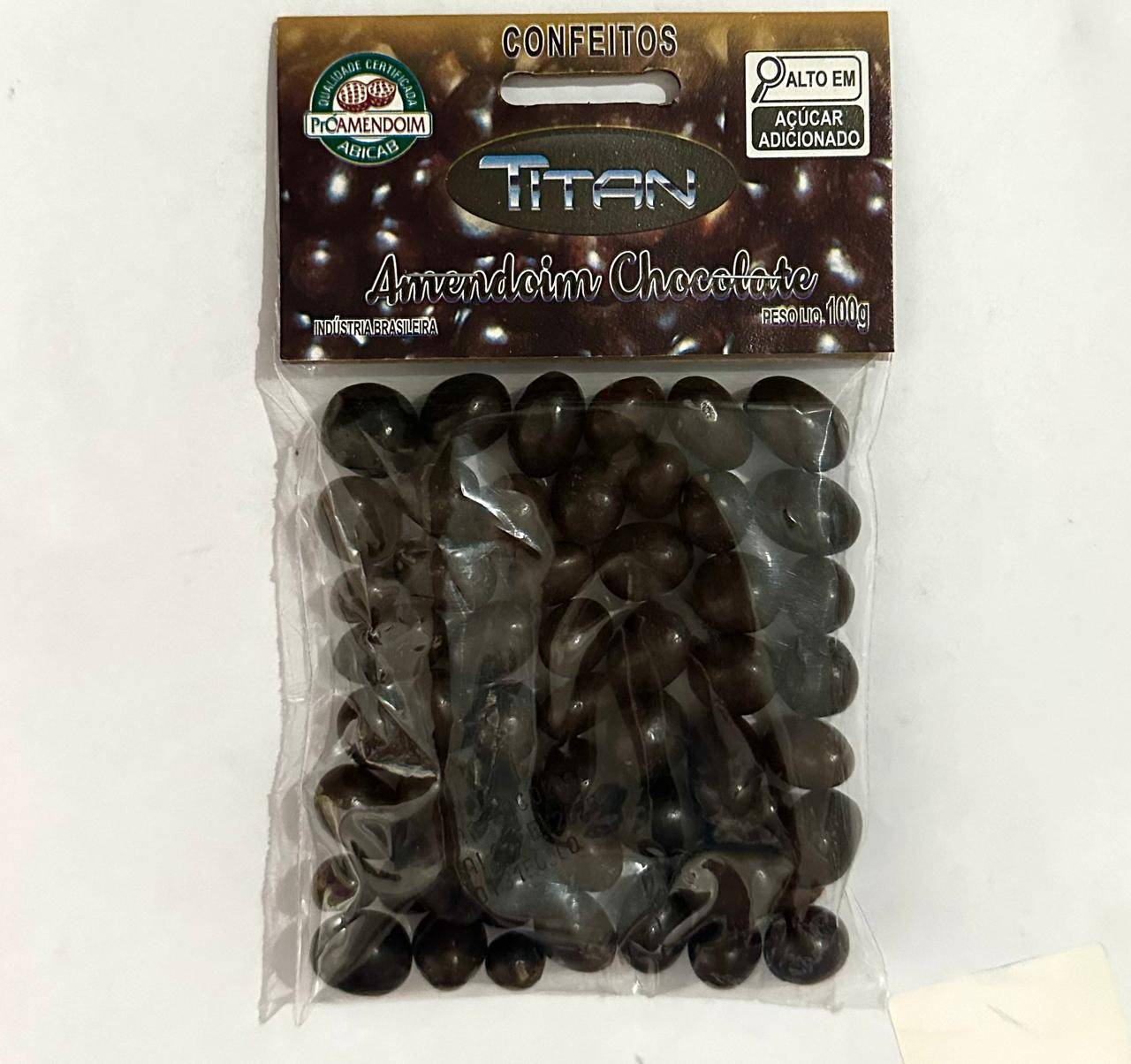 BALA DE AMENDOIM CHOCOLATE TITAN 100G