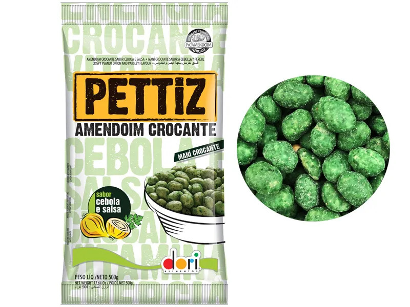 AMENDOIM PETTIZ CEBOLA E SALSA 500G