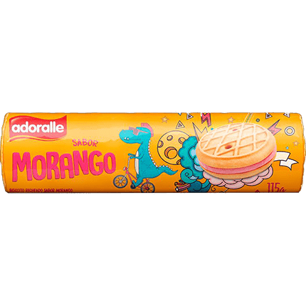 BISC RECHEADO ADORALLE MORANGO 100G