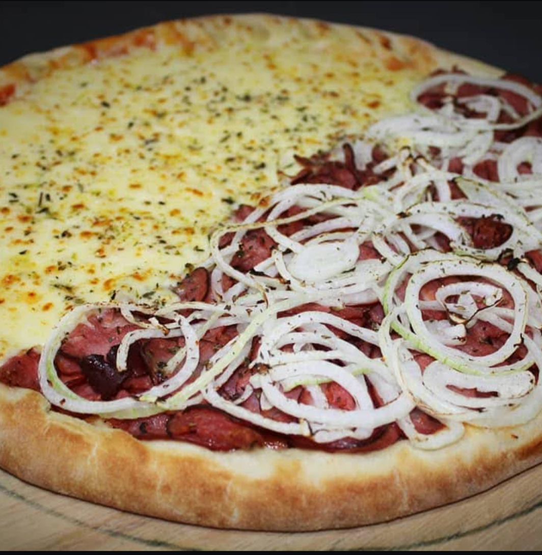 pizza calabresa 1/2 mussarela