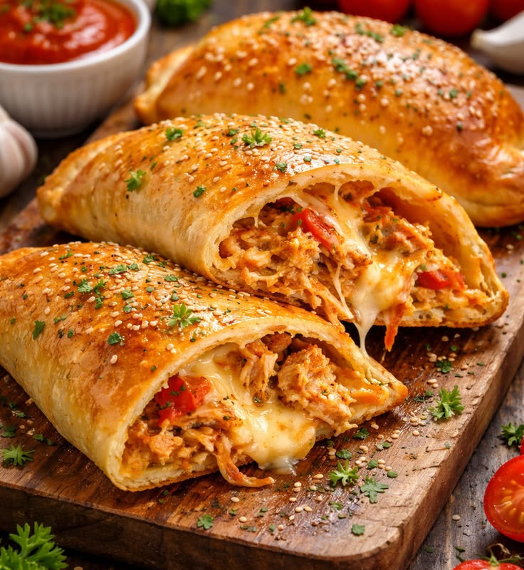 CALZONE DE FRANGO COM CREAM CHEESE