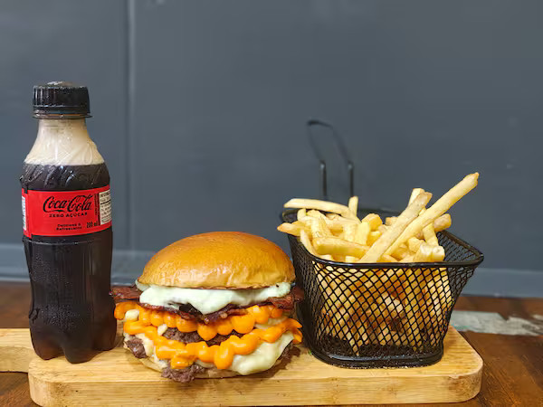 Combo Brasa Smash Cheddar Duplo