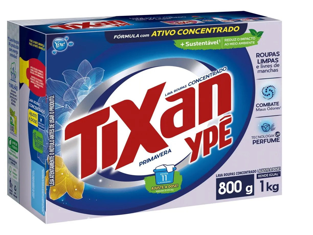sabão em pó tixan Primavera Ypê 800g