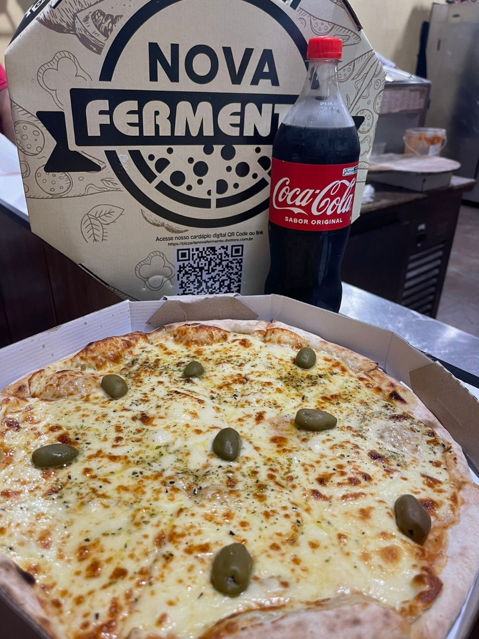 1-Pizza Calabresa + Coca de 1L