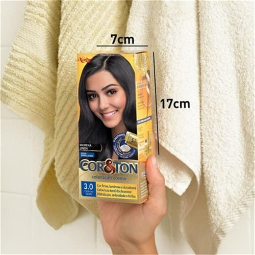 Tintura para Cabelo Castanho Escuro 3.0 Cor e Ton 125g