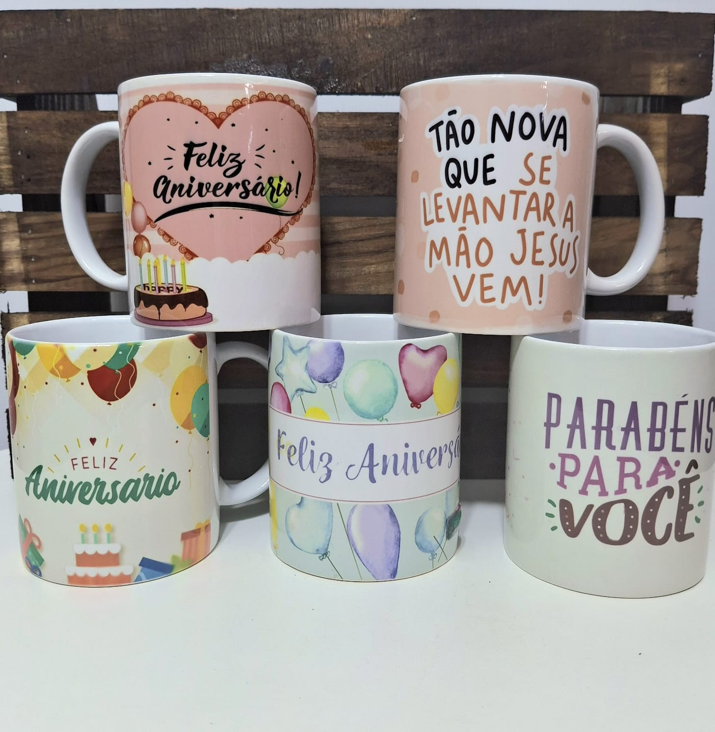 CANECAS FELIZ ANIVERSÁRIO