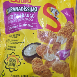EMPANADISSIMO PEITO DE FRANGO EM TIRAS TOQUE DE PIMENTA 400G