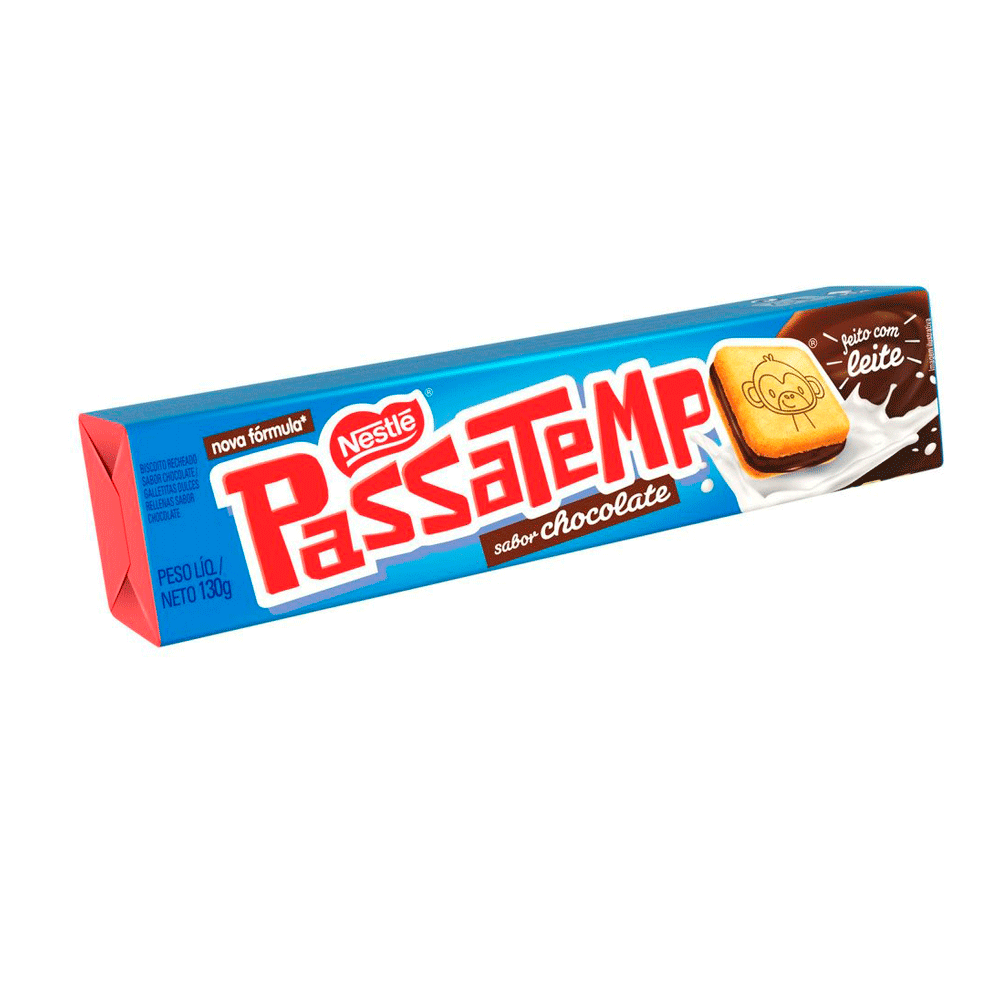 Bolacha Recheada Passatempo Chocolate 130g