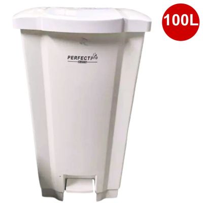 LIXEIRA PERFECT BRANCA 100  LITROS