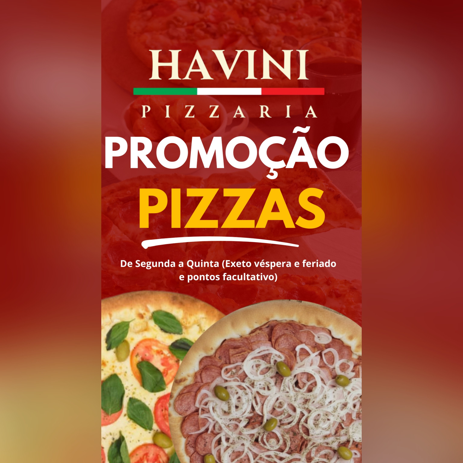 PROMOÇÃO PIZZA 1 SABOR