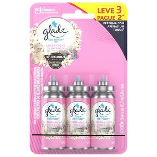 Purificador Lembrança de Infância Oferta Refil Glade Leve 3 Pague 2