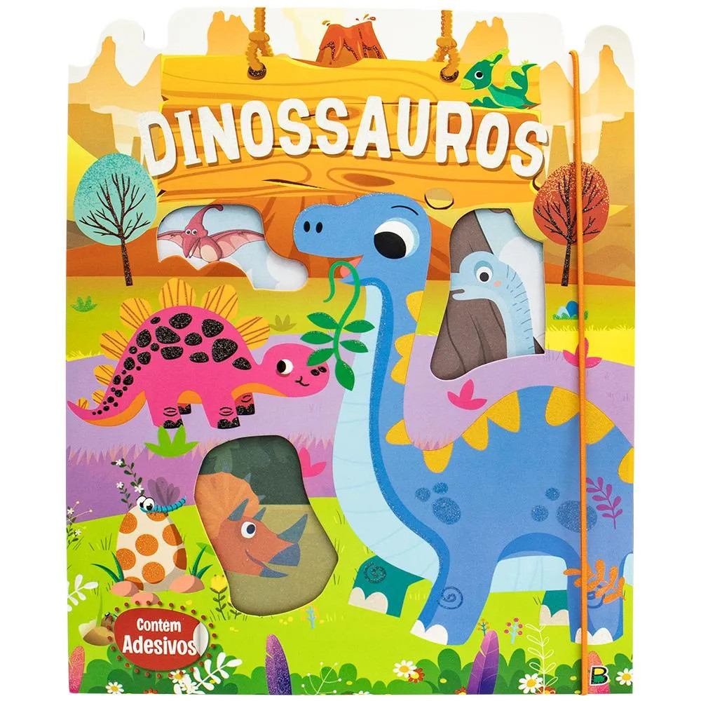 LIVRO AGORA E COM VOCE C/ ADESIVOS DINOSSAUROS