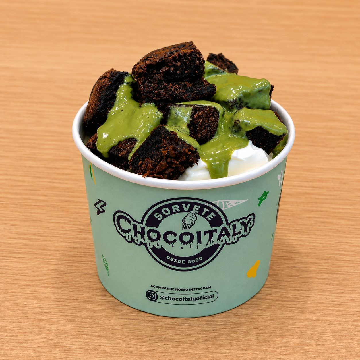 SUNDAE BROWNIE COM PISTACHE 360ML