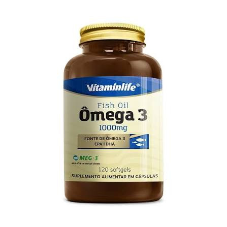 Oleo De Peixe - Omega 3 1000mg Vitaminli(120 Caps)
