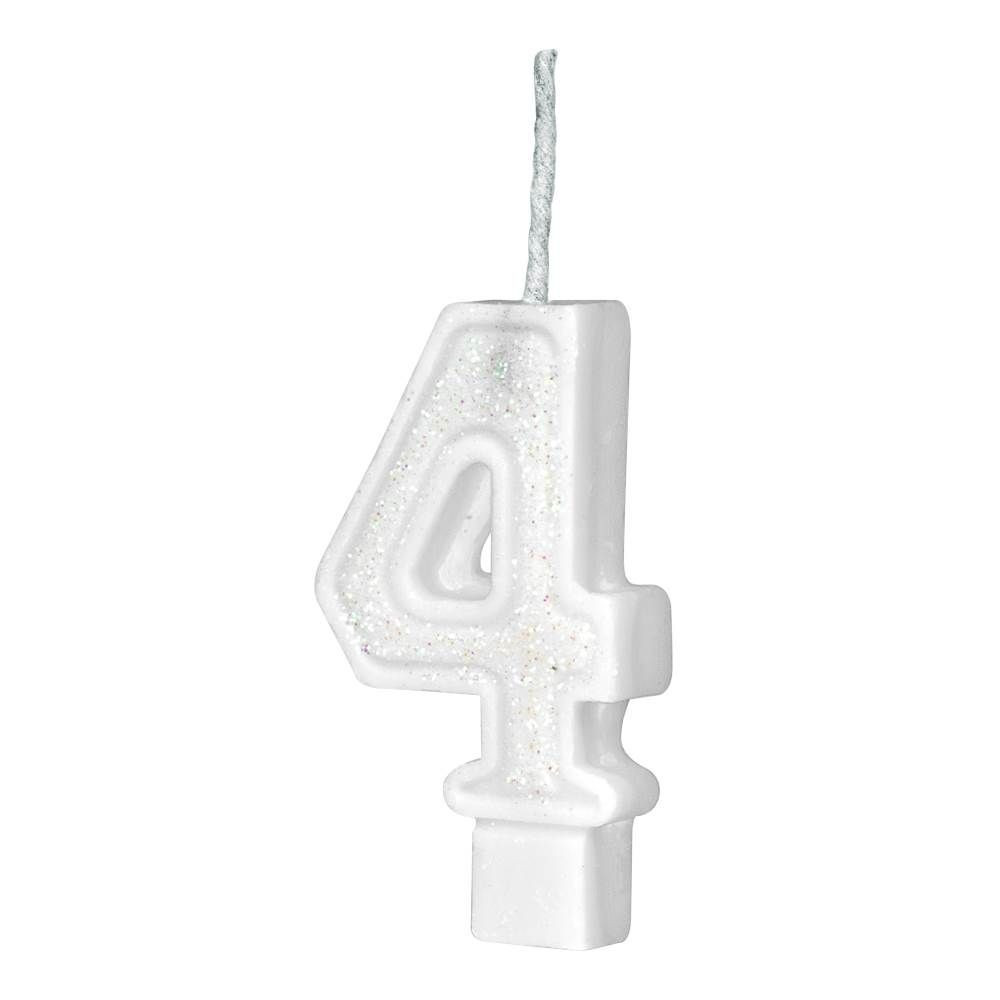VELA GLITER REGINA Nº4 BRANCA