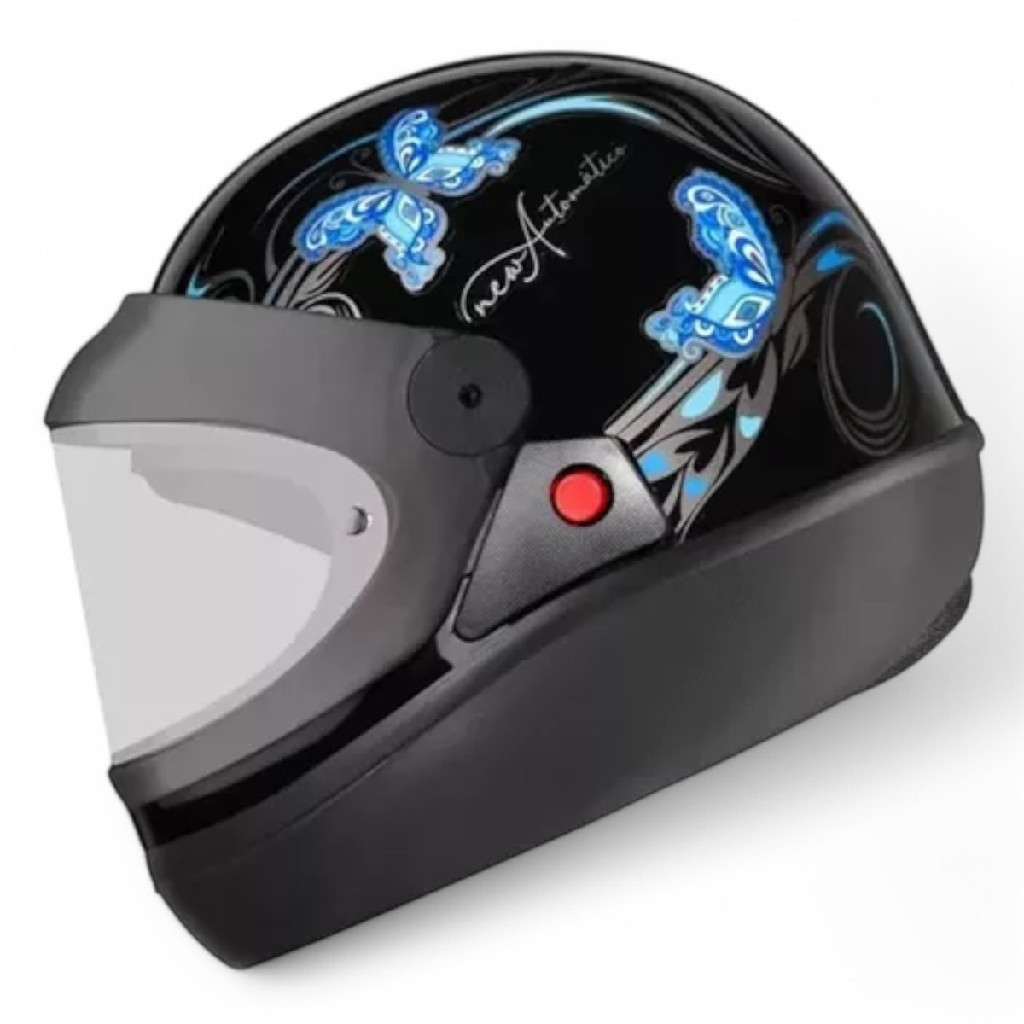 CAPACETE AUTOMATICO BORBOLETA 58 PRETO/AZUL - EBF