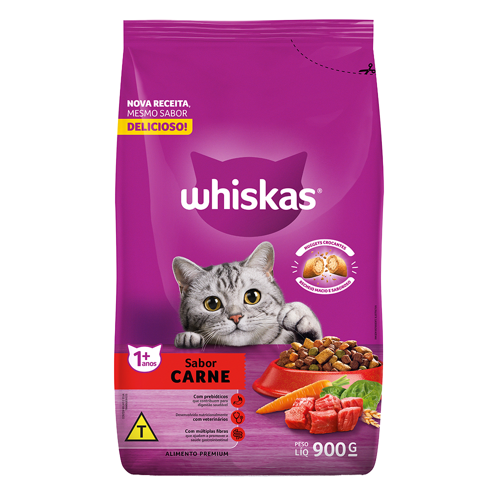 Whiskas Adultos 900grs Carne 