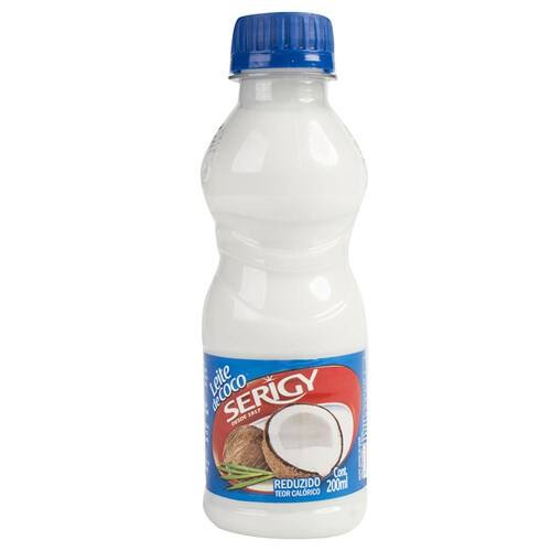 Leite de Coco Serigy Reduzido Teor de Gordura Garrafa 200ml