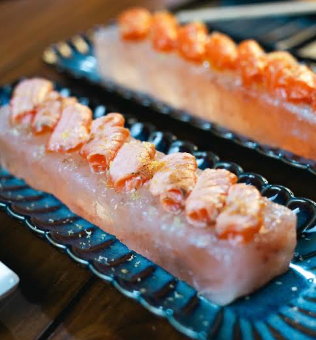 Sashimi salmão pedra sal ( 10 fatias)