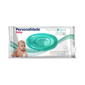 Lenço umedecido Personalidade baby - 50 toalhas umedecidas