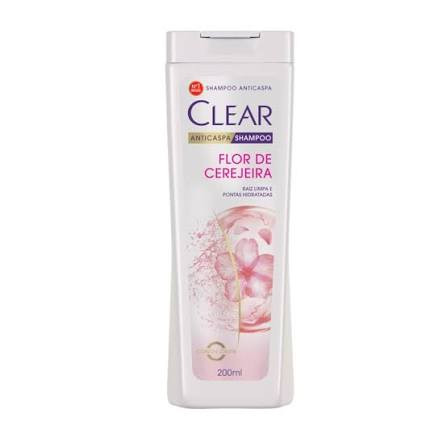 Shampoo clear anti caspa 200ml flor de cerejeira 