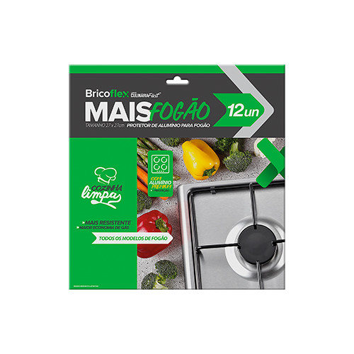 PROTETOR  FORRA  DE ALUMÍNIO P/ FOGÃO BRICOFLEX 12 UND