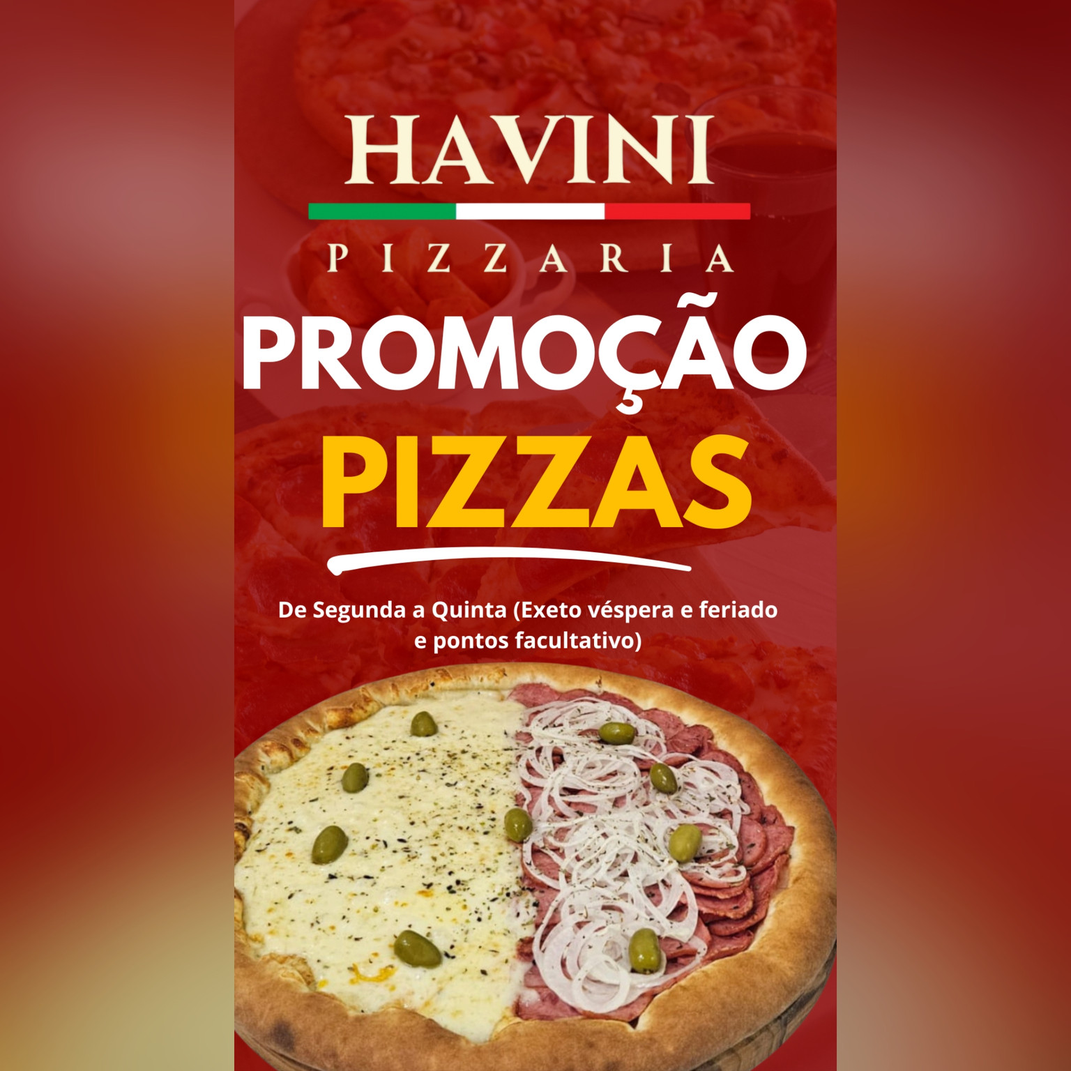 PROMOÇÃO PIZZA 2 SABORES