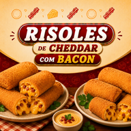 RISOLES DE CHEDDAR COM BACON