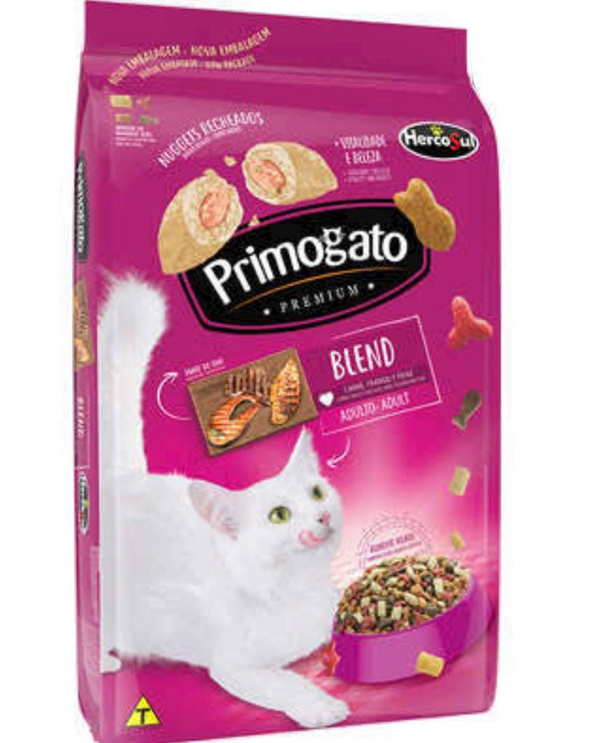 Primogato Blend Sabor Carne, Peixe e Frango 10Kg