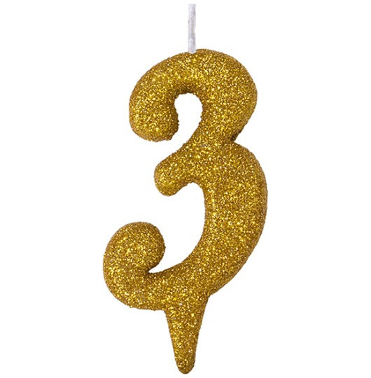 VELA ANIVERSARIO A&F STILLO PREMIUM N3 DOURADO
