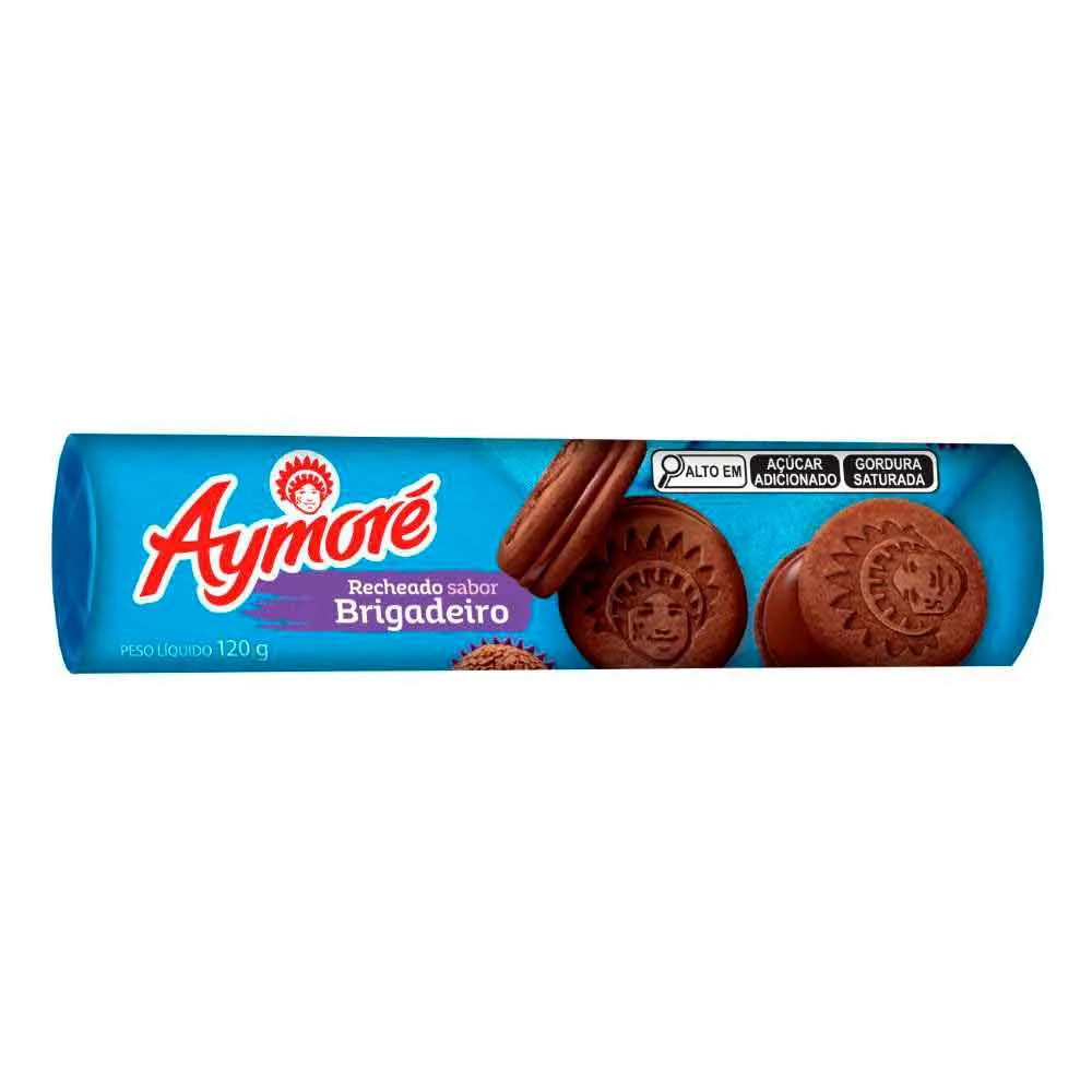 Biscoito Aymoré Recheado Brigadeiro 120g
