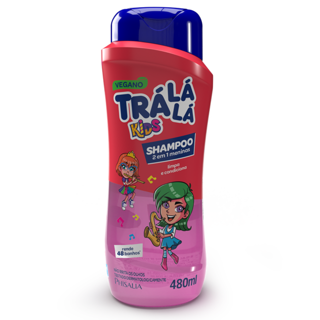 Shampoo Trá Lá Lá 2 em 1 meninas