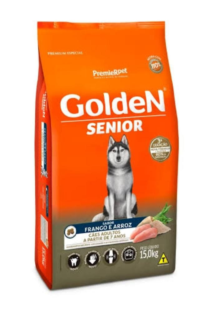 Golden Sênior Médias e Grandes Sabor Frango e Arroz 15Kg