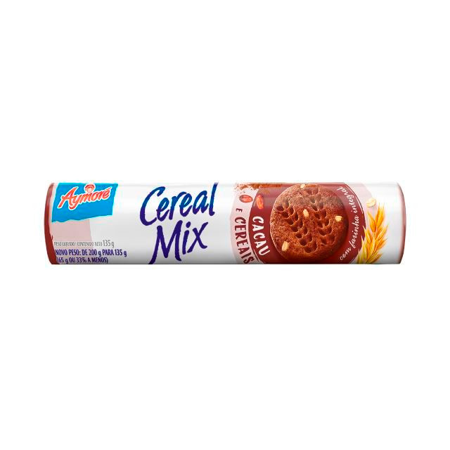 BISCOITO AYMORE CEREAL MIX CACAU E CEREAIS 135G