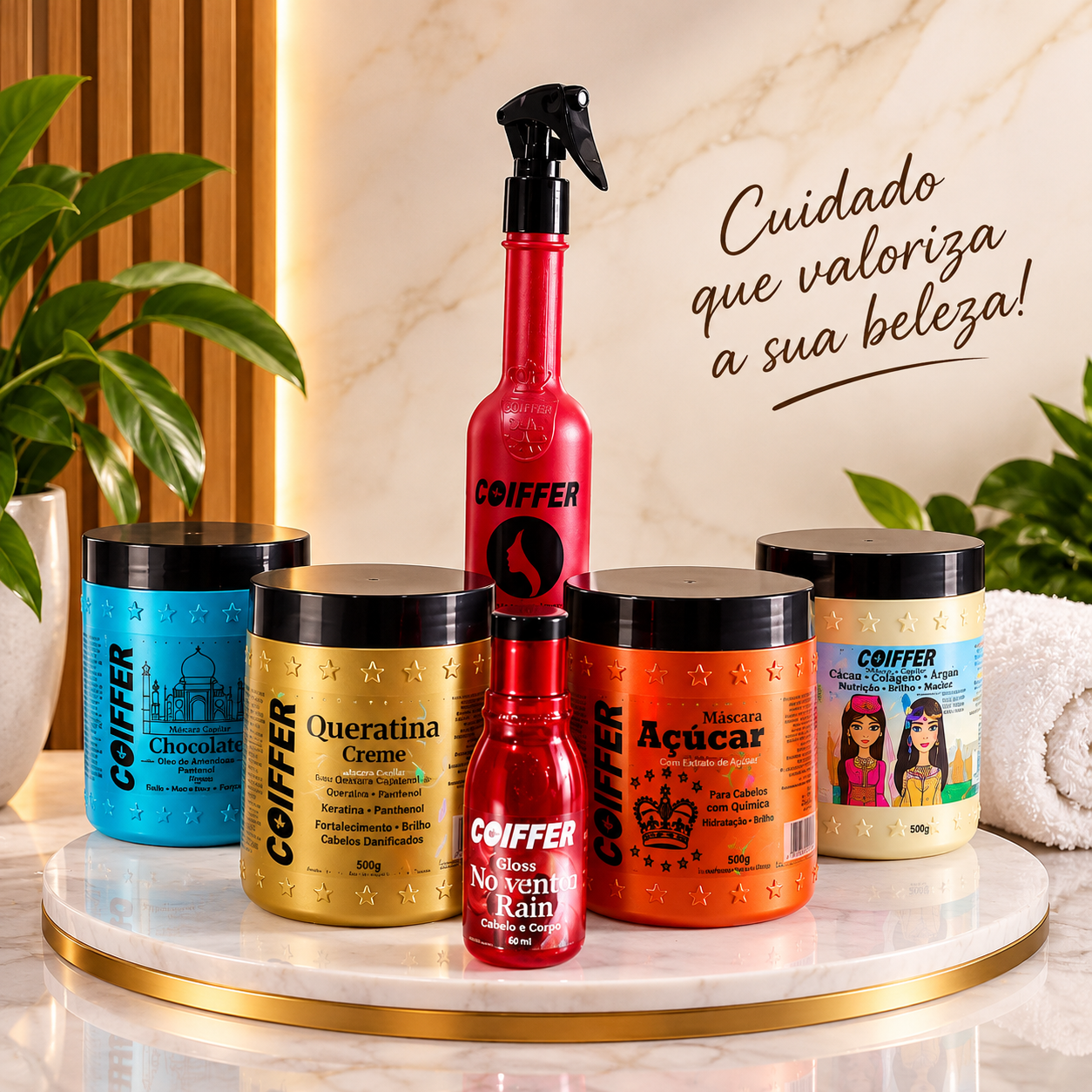 KIT PROF. CRONOGRAMA CAPILAR COIFFER C/6PROD.