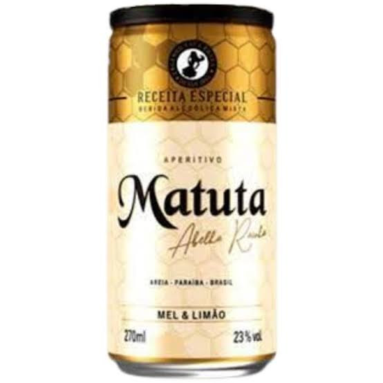 CACHAÇA MATUTA MEL E LIMÃO LATA 270ml