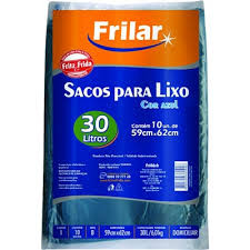 Saco p/ lixo Frilar 30L c/10un