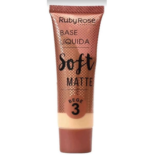 BASE LIQUIDA SOFT MATTE BEGE 3 RUBY ROSE 29ML