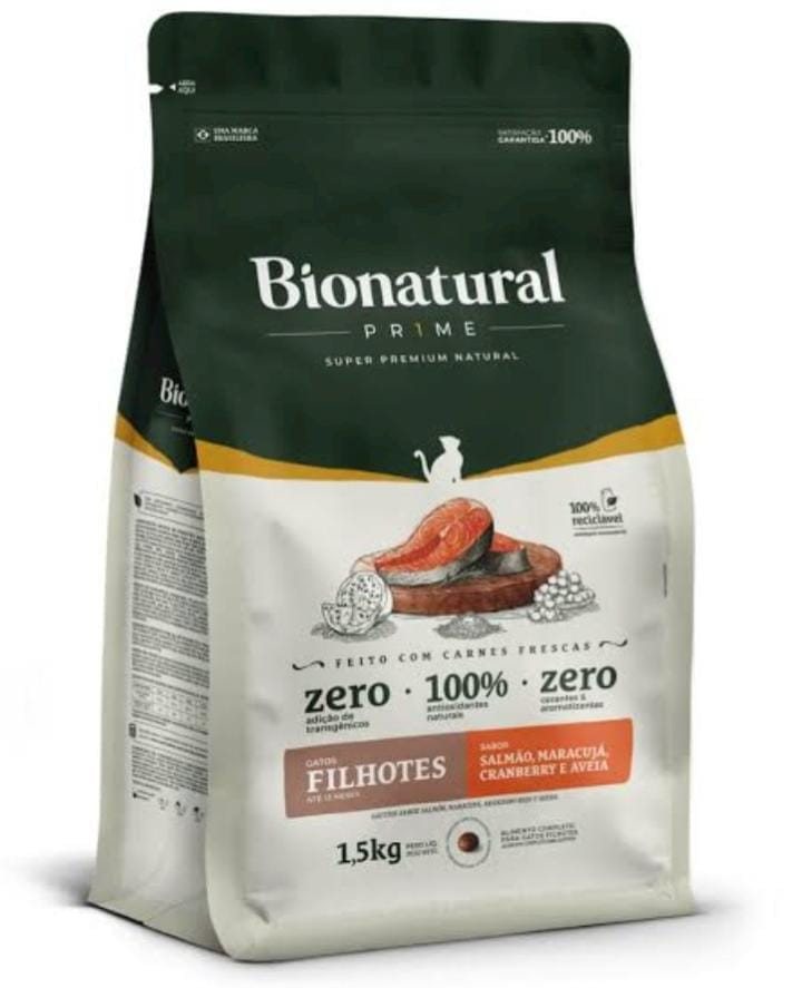 Bionatural Gatos Filhotes Sabor Salmão 20 kg