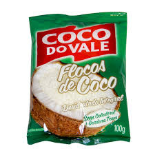 Coco ralado Coco do Vale - Flocos de coco integral 100g