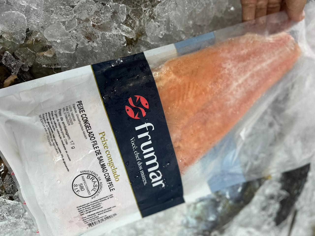 Filé de salmão congelado(1kg).