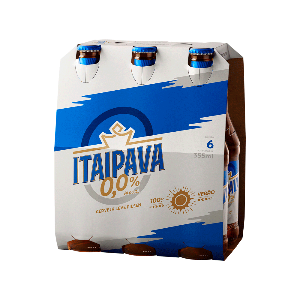 Itaipava 355ml 0,0% Álcool - Pack de 6 unidades
