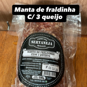MANTA DE FRALDINHA  COM 3 QUEIJOS 500G