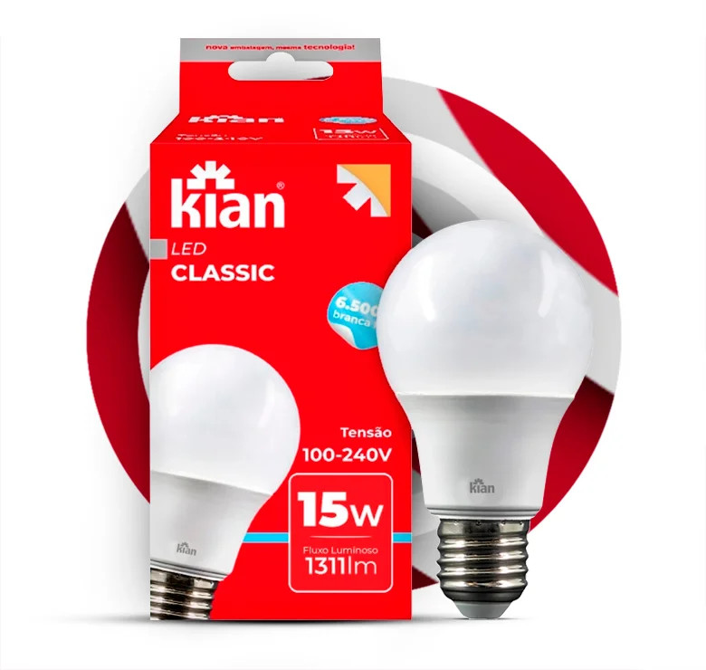 LAMP LED BULBO A 12W 6,5K BIV E27 KIAN