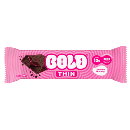 Barra Bold Thin Trufa de Morango - 40g