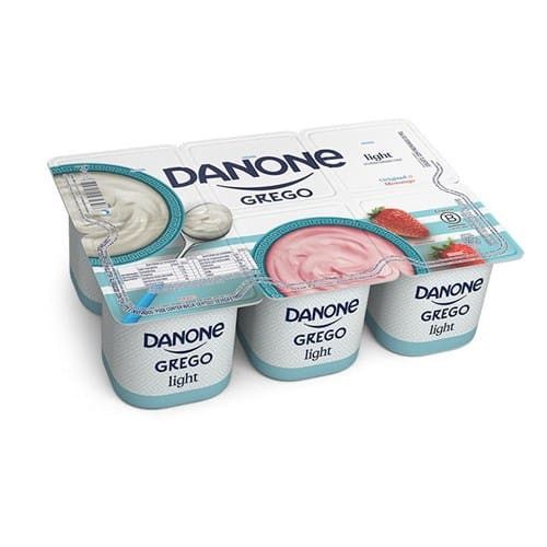 Iogurte Light Sabor Morango Danone Grego 510g com 6un