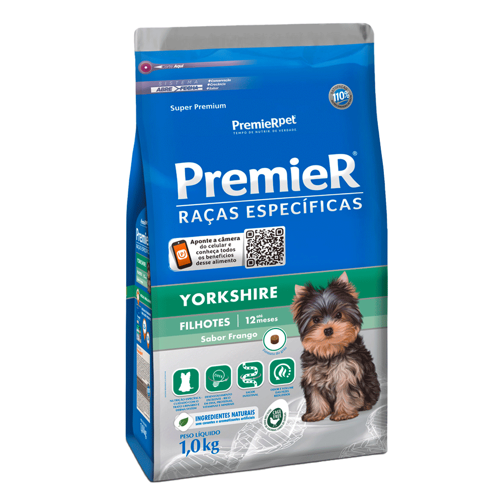 Premier Raças Específicas Yorkshire Filhotes 1kg