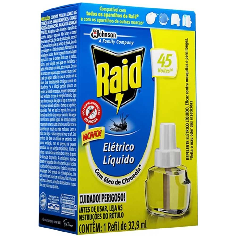 REPELENTE RAID LIQUIDO CITROLENA REFIL 32,9ML